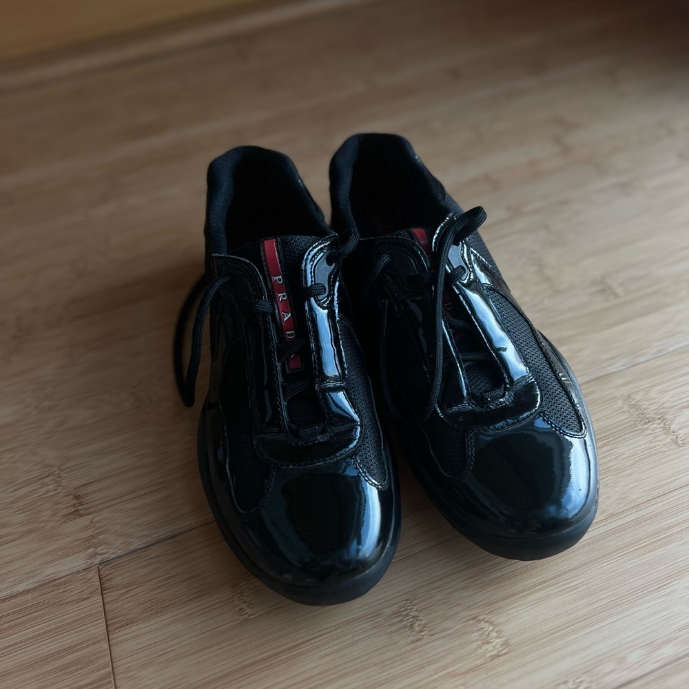 Prada men's black sneakers